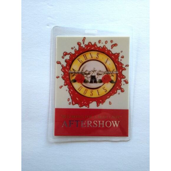 Guns N Roses Red Roses For A Blue Lady Silver Text Backstage Pass Original 1991 - Picture 4 of 4